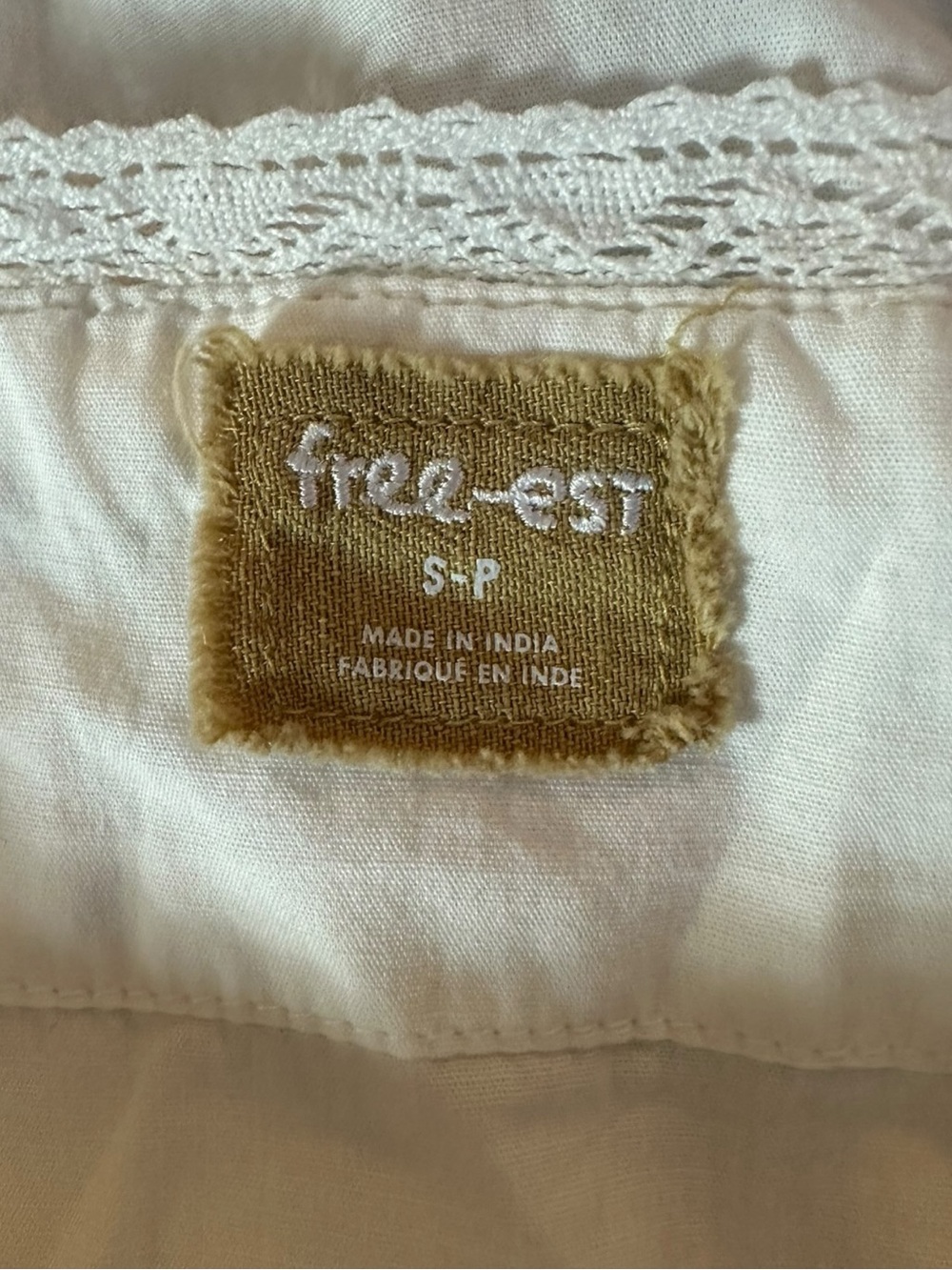 Free People Dainty Ethereal Cottage La Bamba Mini Tunic Dress Ivory White Small - Picture 13 of 14